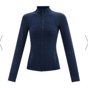 LuLu Lemon Navy Zip Up Sweat Jacket Size 8